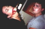 Rachel (Laura McLaughlin) being killed by Joel (Mick McCleery)